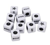GOWENIC Juego de Dados de Juego de Mesa de 20 Piezas, Peso Ligero, Dados de 6 Caras a Granel para Central Izquierdo Derecho, de Plástico Impermeables para Juegos de Fiesta para Noche Familiar,