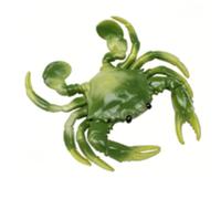 GOWENIC Juguete de Cangrejo de Simulación de PVC Suave, Modelo de Cangrejo Artificial Realista para Decoración Temática del Océano, Accesorio de Fotografía, Juguete Educativo para Niños (Green)