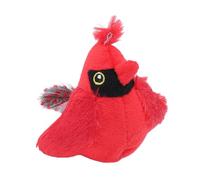 GOWENIC Juguete Interactivo para Gatos con Forma de Pájaro Chirriante para Participar en el Juego Personal, Estimula la Actividad Mental de los Gatos, Diseño de Felpa, 1 Unidad (Rojo)