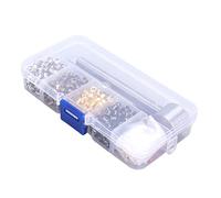 GOWENIC Kit de Ojales de Metal de 400 Uds., Mini Ojales de 3mm con Caja de Almacenamiento para Ropa, Zapatos, Artesanía de Cuero, Reparación de Bricolaje