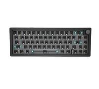 GOWENIC Kit de Teclado Hotswap de 67 Teclas, Teclado DIY 65% con Perilla, Teclado Mecánico Modular RGB de Conexión de 3 Modos, Admite Interruptor de 3 Pines y 5 Pines (Negro)