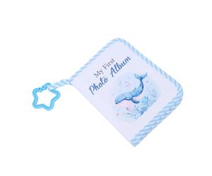 GOWENIC Mi Primer Libro de Fotos Familiar Álbum de bebé de Tela Suave con Espejo de Seguridad, Adorable Diseño de Animales de Dibujos Animados, Capacidad para 17 Fotos, para la Ducha