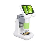 GOWENIC Microscopio Digital 2 en 1 500X | Microscopio de Mano con Pantalla de 4,3 Pulgadas, Luz LED Dual para Niños, Adultos, Juguete Científico Educativo, 5 Diapositivas
