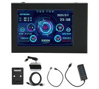 GOWENIC Monitor de Temperatura de Computadora IPS con Rotación de 360 Grados, Mini Pantalla USB, Monitor de Datos RAM de CPU Multifuncional para, Tema de Bricolaje, para