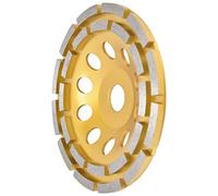 GOWENIC Muela Abrasiva de Hormigón de Doble |Disco de Copa de Diamante para Granito, Mármol y Piedra con Orificios de Ventilación (150mm)