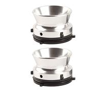 GOWENIC Par de Adaptadores de Cubo de Carrete Abierto para Akai | Adaptadores de Carrete a de Eje Nab de 10 Pulgadas para Grabadora de Cinta para Aleación de Aluminio Studer (Silver)
