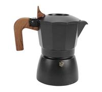GOWENIC para Estufa de 2 Tazas de Aleación de Aluminio con Válvula Doble de Extracción de Alta Presión para un Sabor Robusto, Elegante y Funcional para los Entusiastas del café (BLACK)