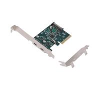 GOWENIC PCIe a la Tarjeta de Expansión USB 3.1 Gen 2 con Ancho de Banda de 10 Gbps, Tarjeta PCI Express 3.0 X4 con 2 Puertos Tipo C, Adaptador de Expansión PCIe para la Estación de