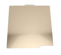 GOWENIC Placa de Construcción de Acero para Resortes 257x257 Mm con Textura Brillante | Reemplazo PEI de Doble Cara para Impresora 3D A1 P1p P1s X1 X1c, Color Dorado