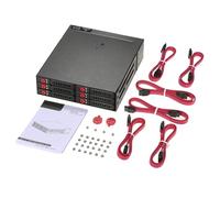 GOWENIC Rack Móvil de 6 Bahías para HDD SSD de 2,5 Pulgadas |Caja de Intercambio en Caliente con Plano Posterior de Ventilador de Refrigeración para Bahía de PC de 5,25 Pulgadas