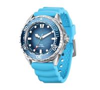 GOWENIC Reloj de Buceo con Energía Solar de Cuarzo Resplandor Nocturno a Prueba de Lluvia Correa de Silicona de 300 M para Hombres Mujeres Al Aire Negro