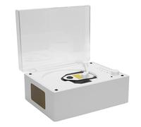 GOWENIC Reproductor de CD de Escritorio, 2 Altavoces Estéreo Clear Sound Witity CD Player para el Hogar para Viajar (Color de Grano de Madera Blanca)