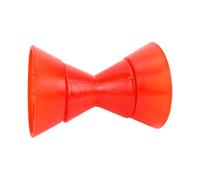 GOWENIC Rodillo de Proa para Remolque de Barco de PU, Eje de 1/2 Pulgada, Rodillo de 3 Pulgadas, Diámetro de 5,31 Pulgadas con Radios, Grado Marino para una Carga Suave del Barco, de 180 Mm, (Rojo)