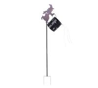 GOWENIC Solar Witch Cauldron Stake Lights para Halloween Regalo | Arte de patio de metal, brillo mágico de 3 LED, luz nocturna automática, entorno de regalo festivo