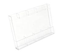 GOWENIC Soporte para Pajita de Acrílico Montado en la Pared, Almacenamiento Lateral de Nevera con 5 Ranuras Anchas para Organizador de Cocina, Puerta de Gabinete para Pajitas, Cucharas y Utensilios