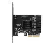 GOWENIC Tarjeta de Expansión PCI-E a Adaptador de Concentrador de 6 Puertos para Aplicaciones de Almacenamiento de Datos de Alto Rendimiento, Diseño Compacto, Plug and Play, Fácil Configuración