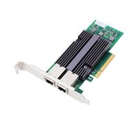 GOWENIC Tarjeta de Red de 10 GB, Puertos RJ45 Duales PCIe X8 Nic con Controlador X550 BT2 y Soporte de Virtualización, para Servidor Linux Ubuntu Freebsd