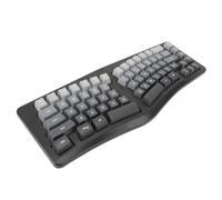 GOWENIC Teclado, Retroiluminado RGB Colorido, Teclado Ergonómico, Diseño de Teclas en Forma de V, Ahorra Espacio en el Escritorio, con 25 Teclas Anti-Fantasma