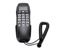 GOWENIC Teléfono Básico con Cable para Montaje en Pared, Memoria para 38 Grupos de Llamadas Entrantes, de Doble Identificador de Llamadas, con Función de Suspensión Fiable, para (Negro (versión en