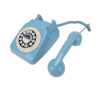 GOWENIC Teléfono Fijo Vintage, Teléfono con Cable de Marcación con Tecla Retro con Conector RJ11 y Función de Rellamada para Hogares de Ancianos de Oficina en Casa (Blue)