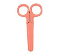 GOWENIC Tijeras para Alimentos para Bebés, Hoja de Acero Al Carbono de Cerámica Segura, a Prueba de Herrumbre, Punta Roma, de PP, Agarre Cómodo, Tijeras de Cocina para Alimentar a Bebés, Niños (PINK)