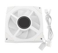 GOWENIC Ventilador con Cubierta para PC Silencioso, 120mm, bajo Ruido, 4 Pines, PWM, ARGB, Enfriador de CPU para Reemplazo, Efectos de Iluminación RGB para Configuración de Juegos (WHITE)