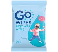 GOWIPES Toallitas húmedas para recién nacidos/ 24 unidades/pH neutro/dermatológicamente probado/ 100% viscosa/para uso diario/hipoalergénicas/ideal para viajar/especialmente suave
