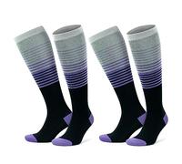GoWith 1-2 pares de medias de compresión de bambú para hombre y mujer (15-20 mmHg clase 1) medias de apoyo, calcetines de trombosis, calcetines de compresión, calcetines para fascitis plantar