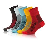 GoWith 5 Pares de Calcetines de Bambú para Diabéticos, Sin Costuras, Circulatorios No Vinculantes para Neuropatía, Modelo 3065, Multicolor-2, Talla 7-10