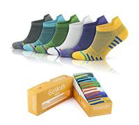 GoWith Calcetines deportivos de bambú para mujer, 6 pares en caja, transpirables, antiampollas, suaves, ligeros, de secado rápido