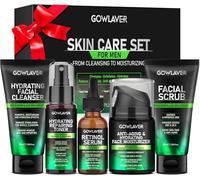 GOWLAVER Regalos de Navidad para hombres, cuidado de la piel para hombres, hidrata profundamente, reduce la opacidad, cuidado de la piel antienvejecimiento para hombres, relleno de calcetines para
