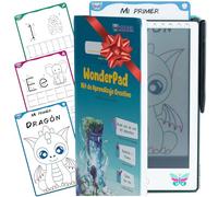 GoWonderia - WonderPad - Pizarra Mágica Infantil 8,5” con 40 Tarjetas Montessori - Tableta de Escritura STEAM - Juguete Educativo con Recursos Sin Fin - Regalo para Niños de 4 a 10 Años - Casa y Viaje