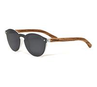 GOWOOD Gafas de sol redondas de madera de cebra para mujeres y hombres con lentes polarizadas oscuras de estilo especial de una pieza