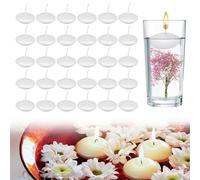 GOWTX 30 velas flotantes blancas, impermeables, sin perfume, para SPA, bañera, piscina, decoración