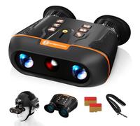 GOWWPUN Gafas de visión nocturna montadas en la cabeza 3D VR visión nocturna prismáticos de visión nocturna de 58° con batería recargable de 3600 mAh, guardar videos fotográficos,
