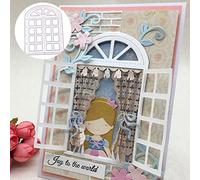 Gowxs Troqueles de corte para marco de ventana para hacer tarjetas, plantillas de corte para manualidades, álbumes de recortes, álbumes de fotos, troqueles decorativos de papel para hacer tarjetas