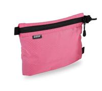 GOX Neceser pequeño para hombre, bolsa de cosméticos a granel, kit de transporte con cremallera, organización, bolsa pequeña de nailon impermeable, Pink, S