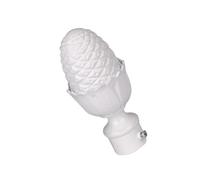 GOXQIT 10 Uds. Extremo de Barra Cortina Decorativa, Cabezal Acabado aleación, Tapa Poste riel for Cortinas for Tratamiento Ventanas y mejoras for el hogar para Hogar(White)