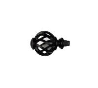 GOXQIT 10 Uds. Remates de Barra Cortina Repuesto, Cabeza Ventana Jaula pájaros, Varillas Que no se deforman, Accesorios Bola en Espiral for Dormitorio para Hogar(Black)