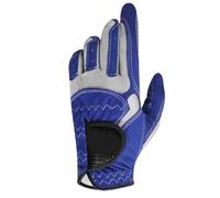 GOXQIT 2 uds Guantes de Golf Tela Microfibra Antideslizantes Transpirables Entrenamiento for Poner Columpio en el Club para Deportes(Blue-Left Hand,22)