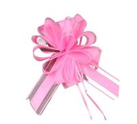 GOXQIT 20pcs Gift Packing Pull Bow Ribbons Birthday Christmas, Wedding Party Car Decor Pullbows Festive DIY Supplies para decoración(Pink)