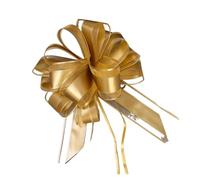 GOXQIT 20pcs Gift Packing Pull Bow Ribbons Birthday Christmas, Wedding Party Car Decor Pullbows Festive DIY Supplies para decoración(Gold)