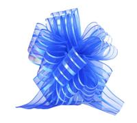 GOXQIT 40 Uds. De Lazo de Organza Gran tamaño for decoración Coche Boda, Cintas for Envolver Regalos for habitación Matrimonio para decoración(Blue)