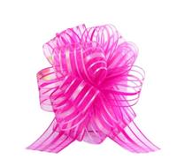 GOXQIT 40 Uds. De Lazo de Organza Gran tamaño for decoración Coche Boda, Cintas for Envolver Regalos for habitación Matrimonio para decoración(Rose Red)