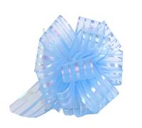 GOXQIT 40 Uds. De Lazo de Organza Gran tamaño for decoración Coche Boda, Cintas for Envolver Regalos for habitación Matrimonio para decoración(Blue-2)