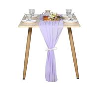 GOXQIT Camino de Mesa de Mantel de Gasa, decoración de Mesa de Comedor Transparente romántica for Fiesta de Boda, Despedida de Soltera, 5 uds. para Boda(Purple)