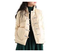 GOXQIT Chaquetas Ligeras Acolchadas Abrigos acolchados de plumón for mujer, chaquetas for, ropa con relleno grueso, ligeros(White,3XL)