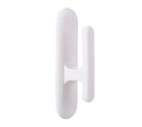 GOXQIT Estante de Almacenamiento for Cortinas, Ganchos Blancos en Forma L, práctico Gancho Adhesivo, Soportes for Cables Ciegos, 9 Uds para Hogar