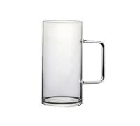 GOXQIT Taza de café cristal 700ml, taza transparente resistente al calor for té, leche, zumo, agua, cerveza, vasos oficina Para Batidos Jugo Boba(Clear no lid)