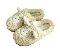 GOXQIT Winter Cotton Plush Slippers For Women and Men para Hogar(Green,38-39 Fit37-38)